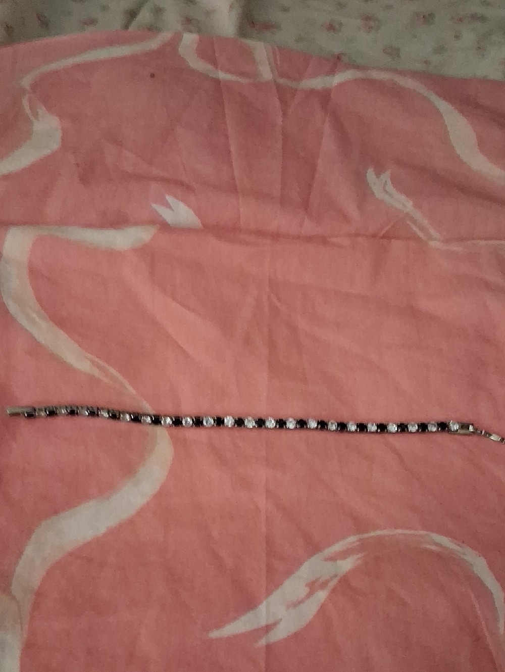 Tennis Bracelet with Lab grown Black And White Diamonds.